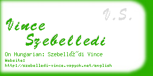 vince szebelledi business card